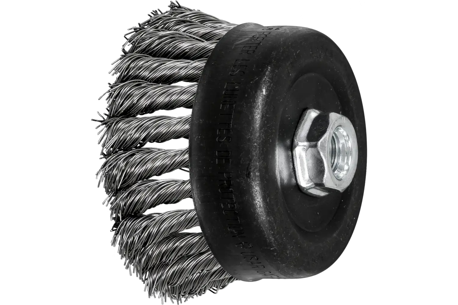 Picture of Pferd Knot Wire Cup Brush 4" Dia. .023 Stainless Steel 5/8-11" Thread